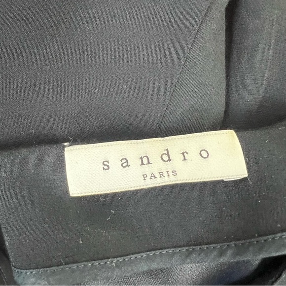 Sandro Paris Parigo Marine Stretch Crepe Jumpsuit Size 2 US M - Picture 8 of 12
